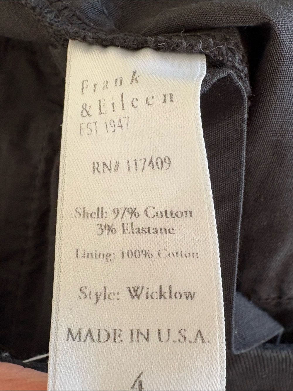 FRANK & EILEEN
WICKLOW ITALIAN CHINO PANTS - Picture 5 of 5